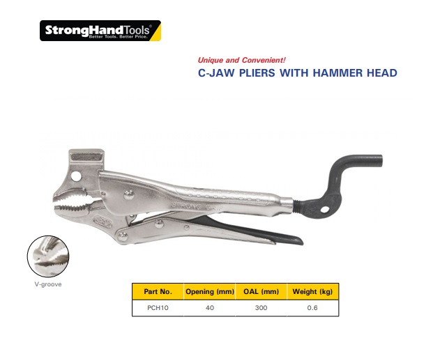 C-Jaw Pliers with Hammer Head PCH10