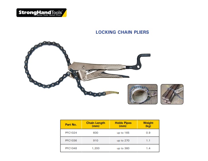 Stronghand Locking Chain Plier PFC1024