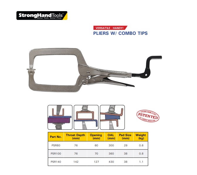 Stronghand Plier with Round Tips PRB80 | DKMTools - DKM Tools