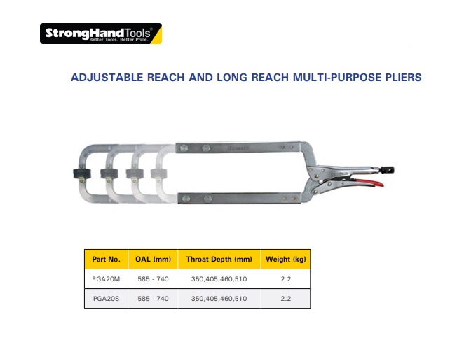 Stronghand Long Reach Multi-Purpose Plier PGA20M | DKMTools - DKM Tools