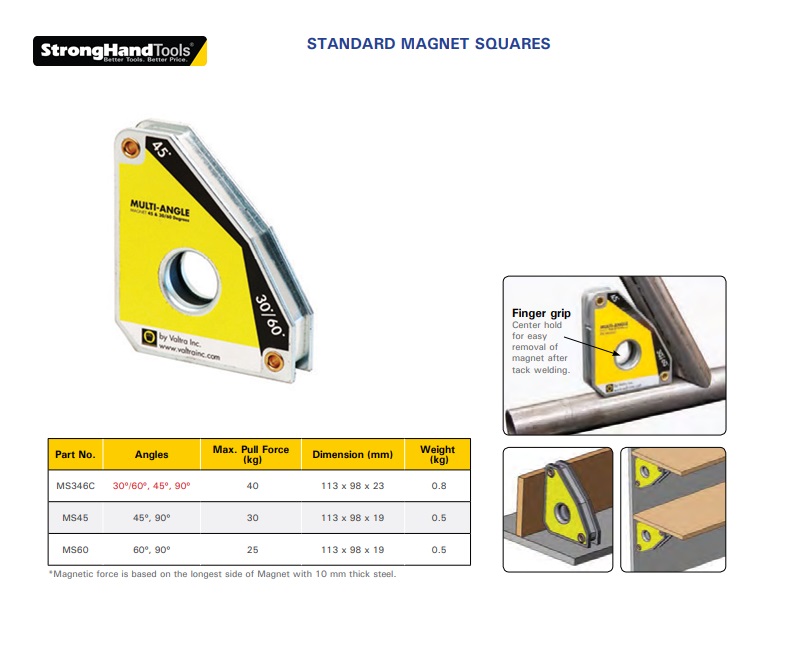 Stronghand hoekmagneet standaard MS45 | DKMTools - DKM Tools