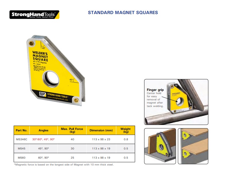 Stronghand hoekmagneet standaard MS45