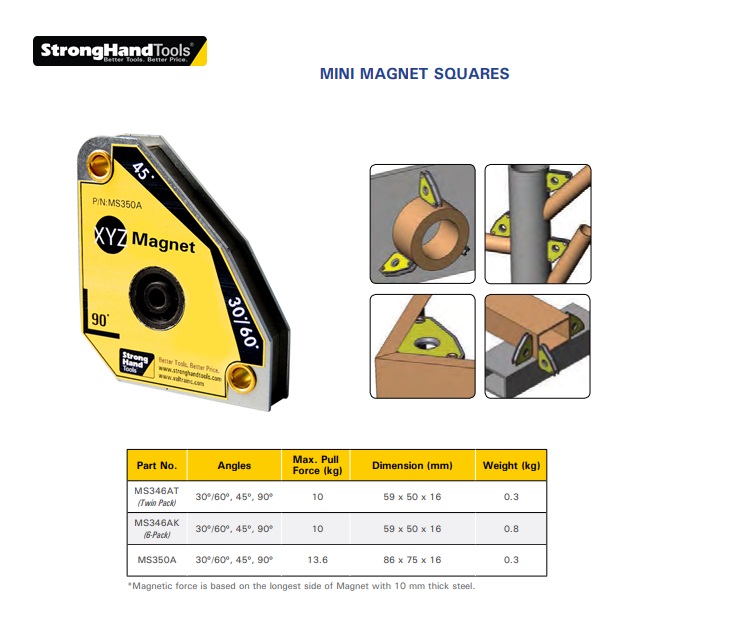 Stronghand Mini Lasmagneet MS346AK | DKMTools - DKM Tools