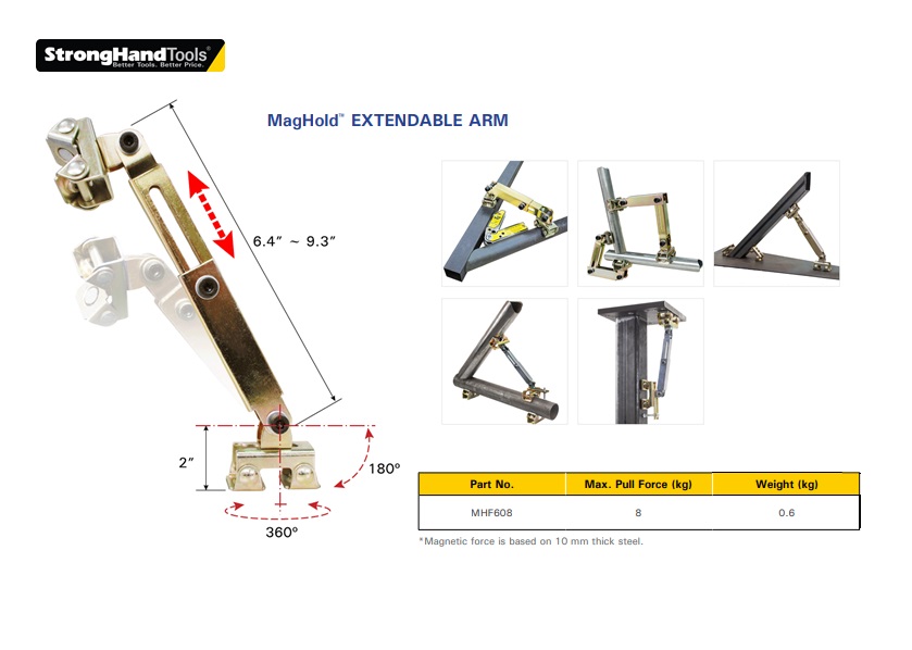 Stronghand MagHold Extendable Arm MHF608