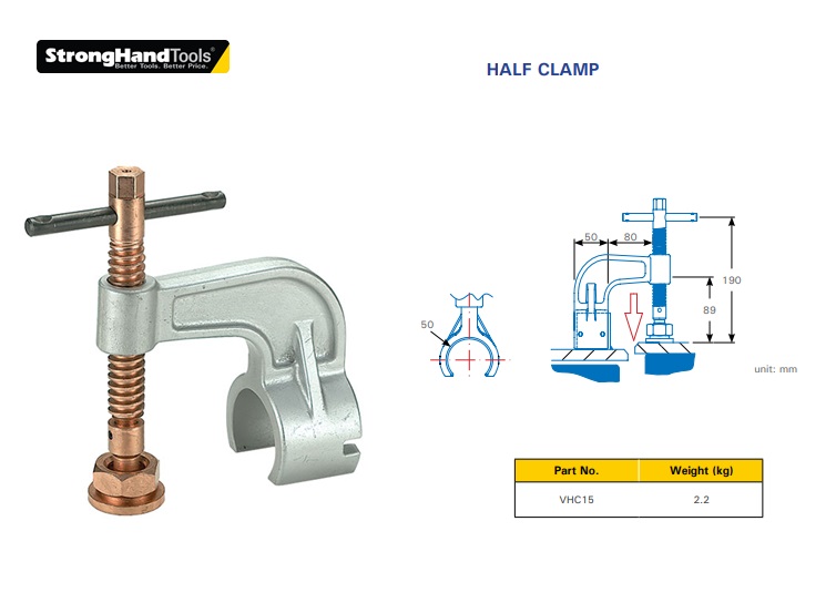 Stronghand Half Clamp VHC15