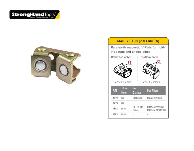 Stronghand Magnetic V-Pads 2 Magnet XDV2