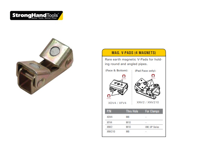 Stronghand Magnetic V-Pads 4 Magnets XDV4