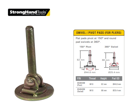 Stronghand Swivel- Pivot Pads for Plier 854944M