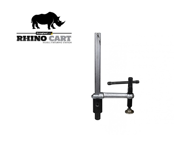 Rhino Cart Inserta Clamp 150x 83 mm Reach, 16 x 8 mm (D Rail), T-Handle
