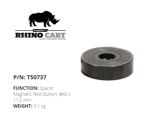 Rhino Cart Magnetic Rest Button 40 x 11.5 mm