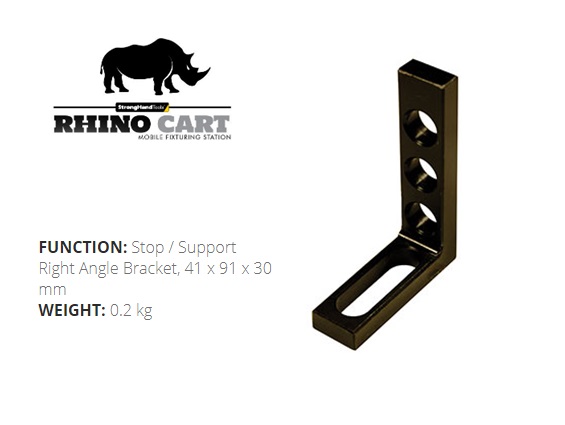 Rhino Cart Right Angle Bracket, 91 x 91 x 30 mm | DKMTools - DKM Tools