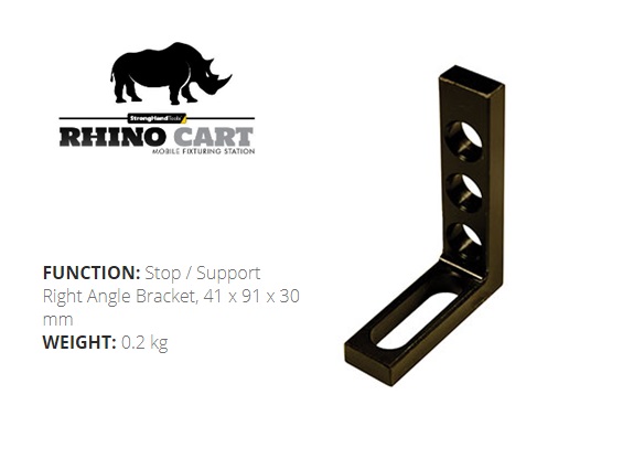 Rhino Cart Right Angle Bracket 200 x 30 x 12mm | DKMTools - DKM Tools