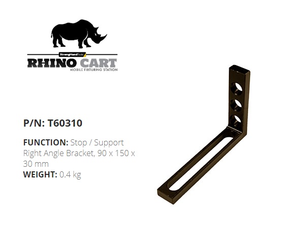 Rhino Cart Right Angle Bracket 150 x 30 x 12mm | DKMTools - DKM Tools