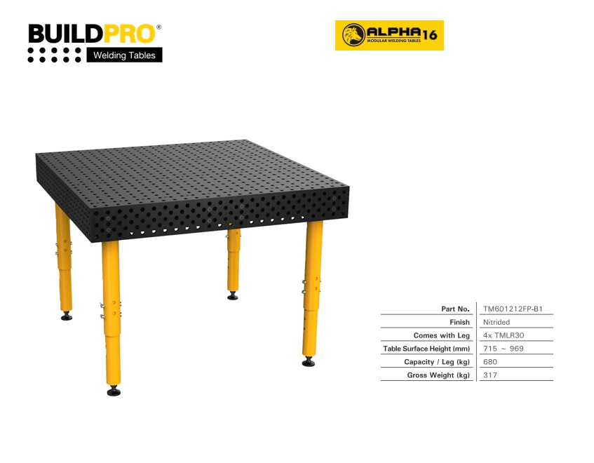 Alpha 16 Lastafel 1200x1200mm Standard | DKMTools - DKM Tools