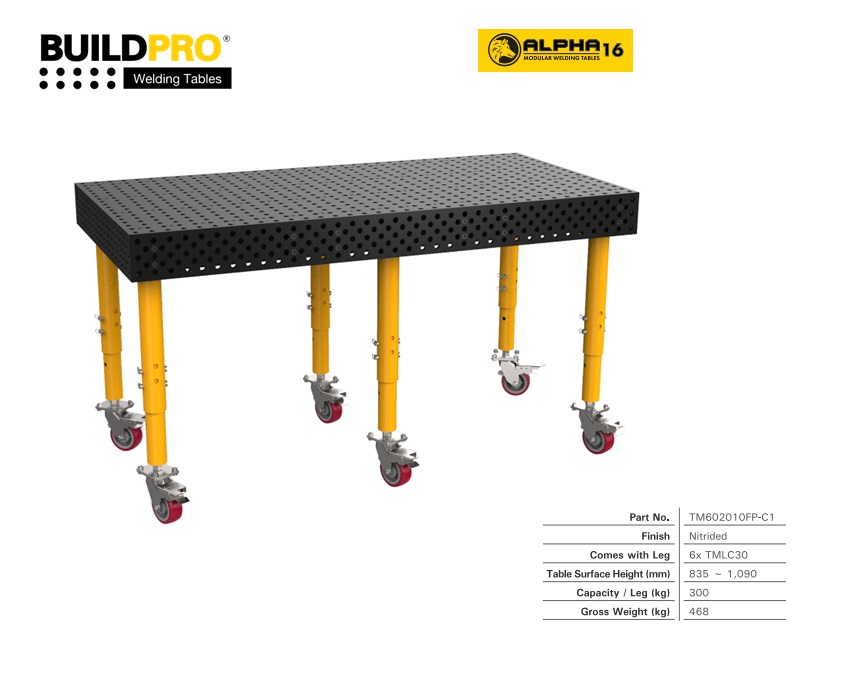 Alpha 16 Lastafel 2000 x 1000mm Verstelbare poten | DKMTools - DKM Tools