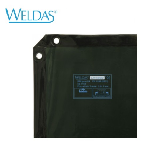 LAVAshield groen lasscherm, 1,74 x 1,74 m. Past in een frame van 1,8 x 1,8 m. | DKMTools - DKM Tools