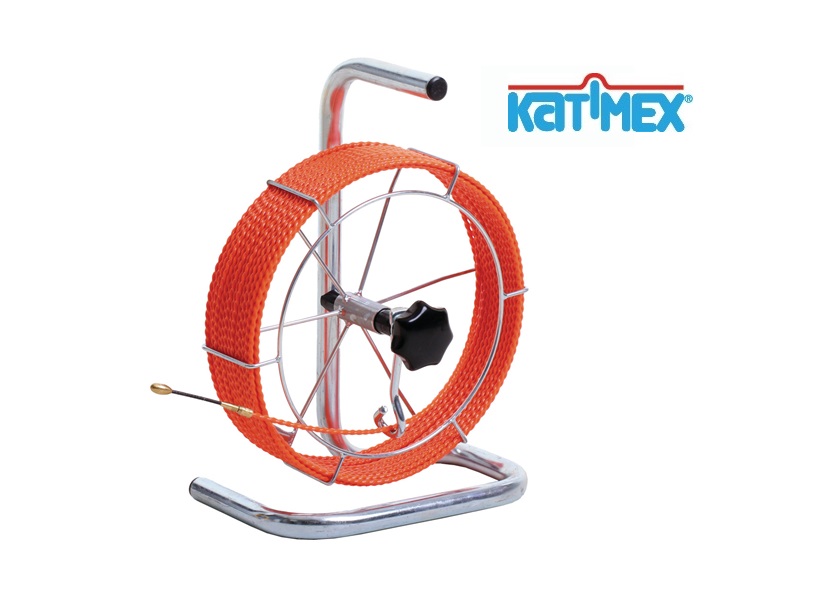 Katimex Twist 25 m 4,5mm PVC in houder (rood)