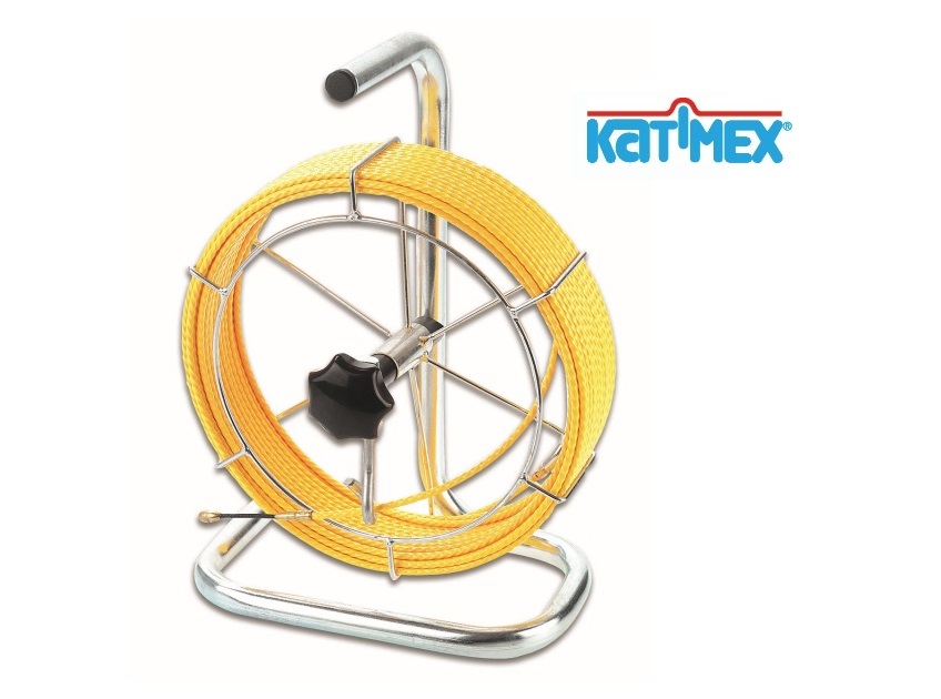 Katimex Twist 20 m 5.2mm PVC in houder (geel)