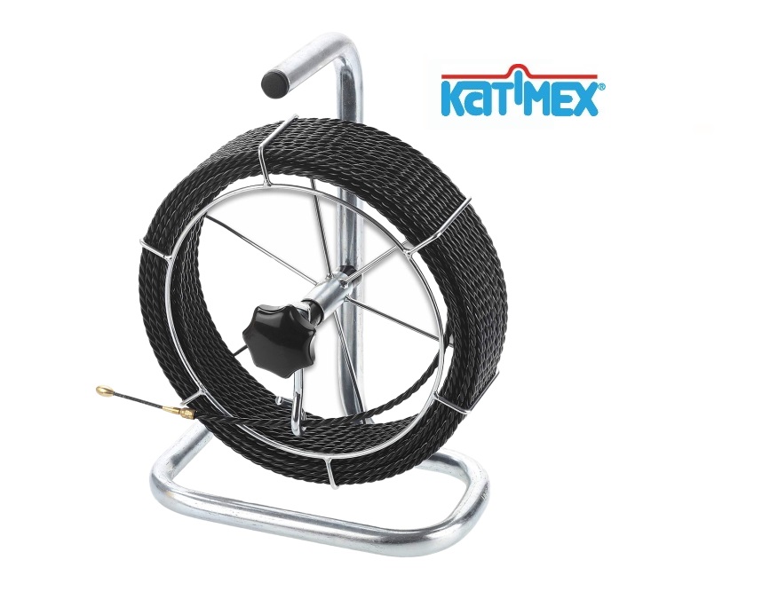 Katimex Twist 40 m 6.0mm PVC in houder (zwart)