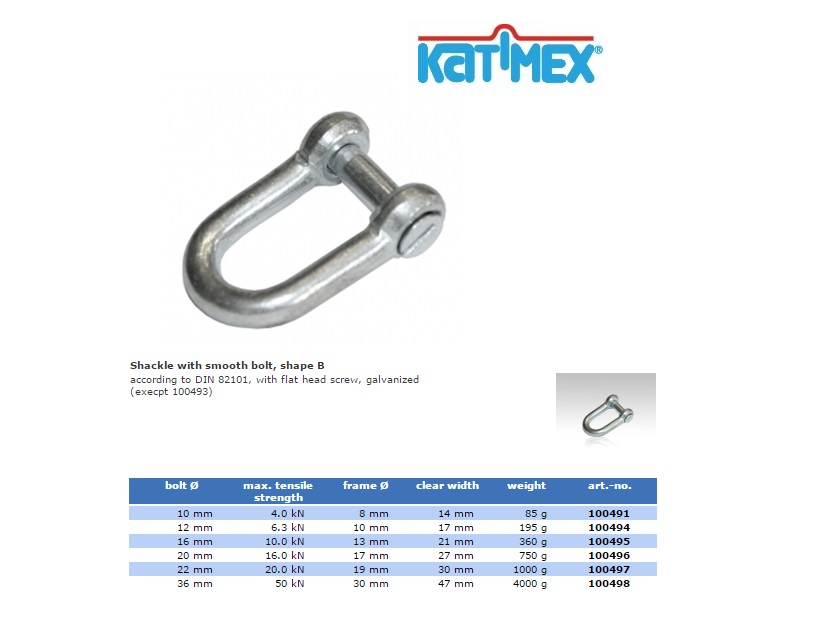 Katimex Schakel met 10mm bout voor kabeljet | DKMTools - DKM Tools