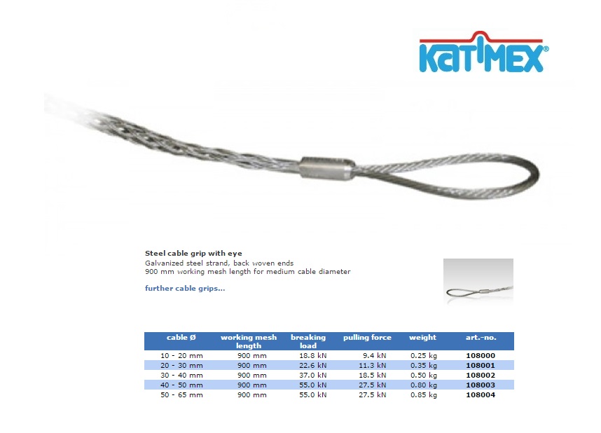 Katimex Trekkous 10-20 mm met een trekoog L=600mm | DKMTools - DKM Tools