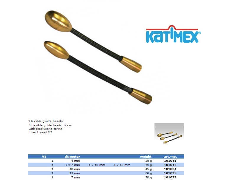Katimex Set a 3 stuks Flexibele geleidingskop Ø 4 mm