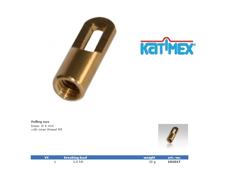 Katimex trekkop / M5 aansluiting Ø 6 mm