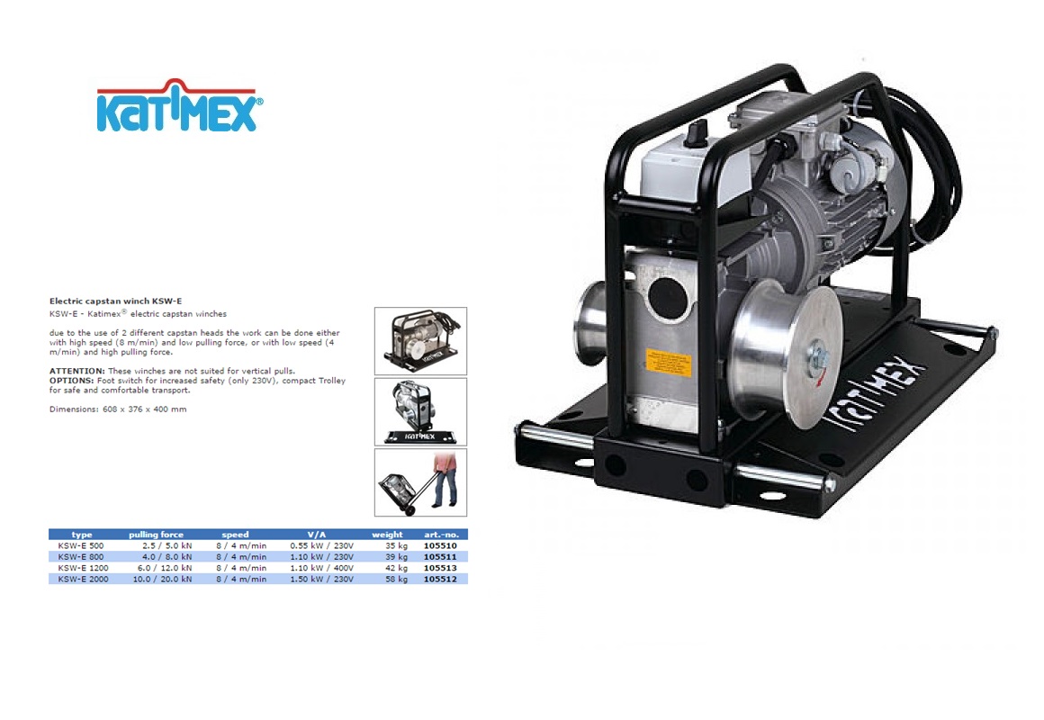 Katimex Lier KSW-E 500 5 / 2,5 kN - 230 Volt/50 Hz