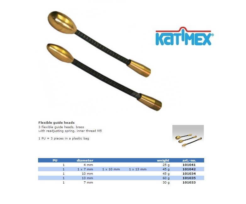 Katimex Set a 3 stuks Flexibele geleidingskop Ø 4 mm