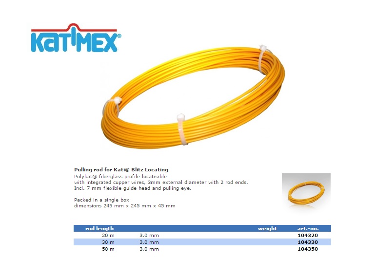 Reserve Profiel 20mtr x Ø 3mm