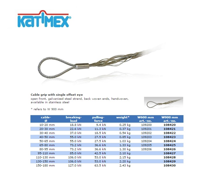 Katimex Trekkous met zijtrekoog en openvoorzijde 10-20 mm W900 mm