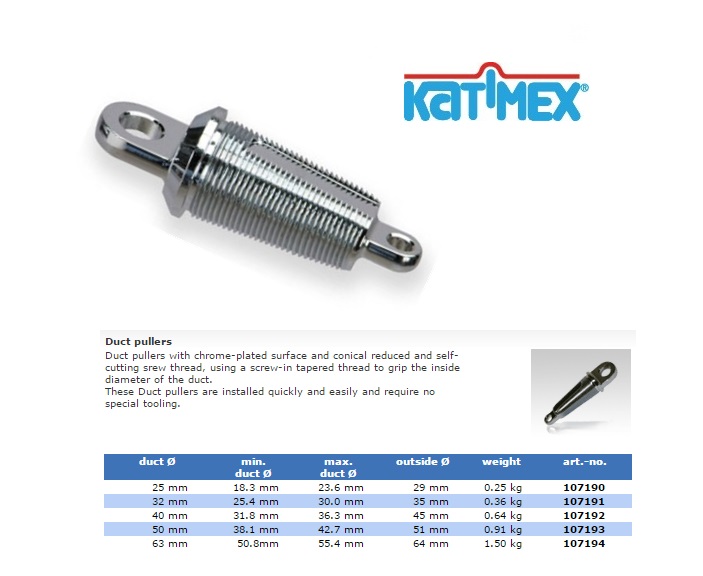 Inschroef trekkop Ø 18,3-23,6 mm Katimex