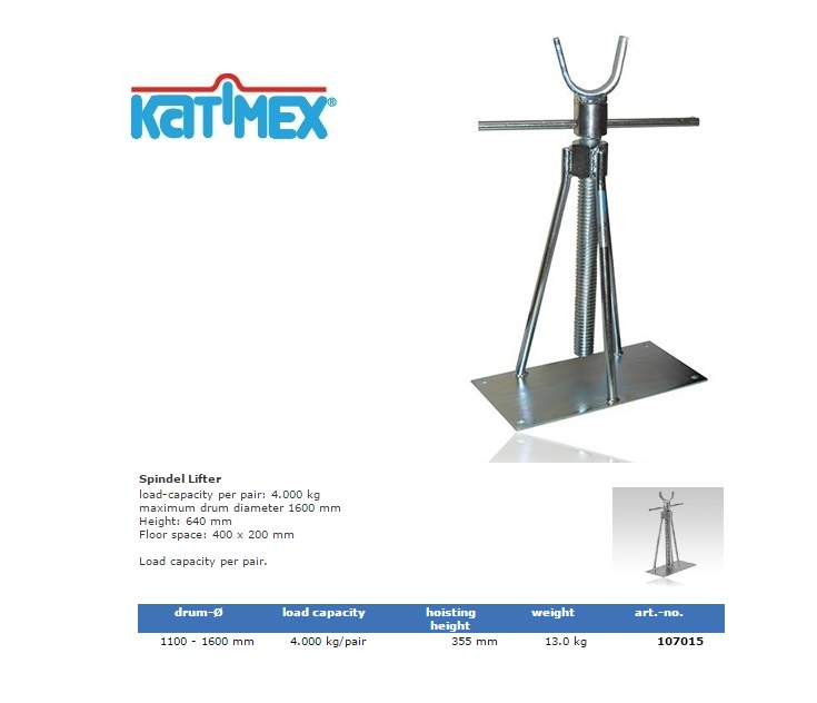 Katimex Spilheffer voor trommel 4000 kg / Paar