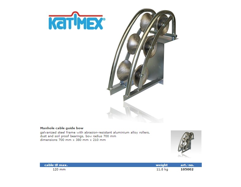 Katimex Schachtgeleidingsboog max 120 mm