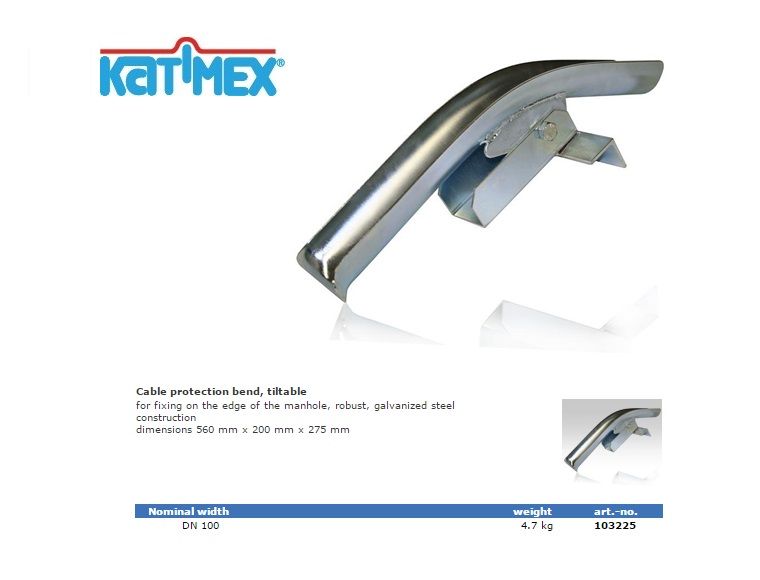 Katimex Kabelbeschermingsboog, kantelbaar 55x20x17cm DN 100