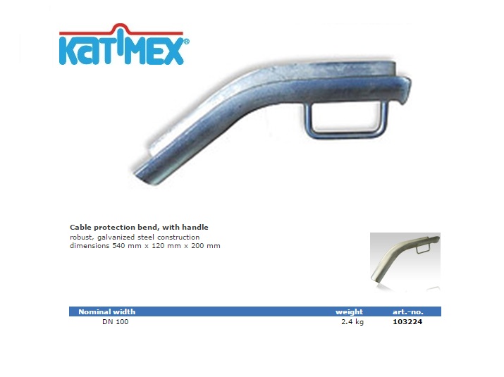 Katimex Kabelbeschermingsboog, met greep en stop 54x12x20cm DN 100 | DKMTools - DKM Tools