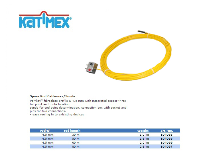 vervangende band voor Kabelmax 2 in1 Ø 4.5 mm 60 m | DKMTools - DKM Tools