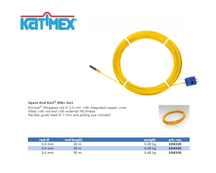 vervangende band voor Kati Blitz 2 in1 Ø 3,0mm 20 m