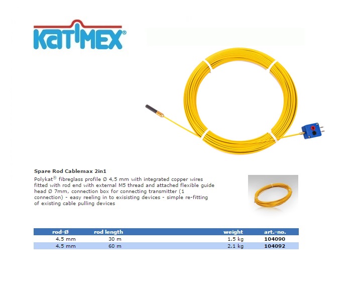 vervangende band voor Kabelmax 2 in1 Ø 4.5 mm 30 m