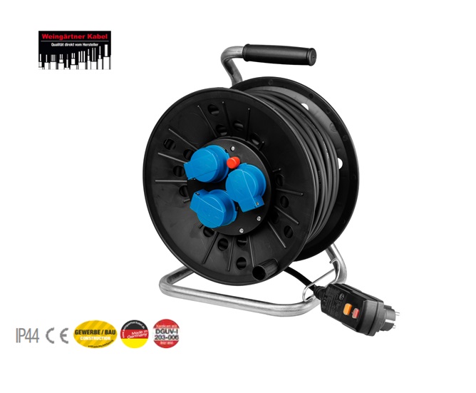 TOP-LINE Kabelhaspel PRCD-Stekker, 230 V, 25m H07RN-F 3G1.5