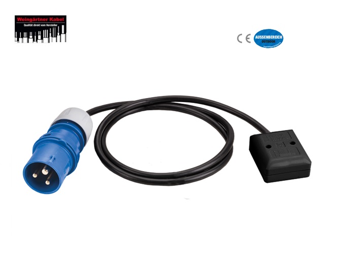 CEE verloopkabel engels H05VV-F 3G1.5 1,5m