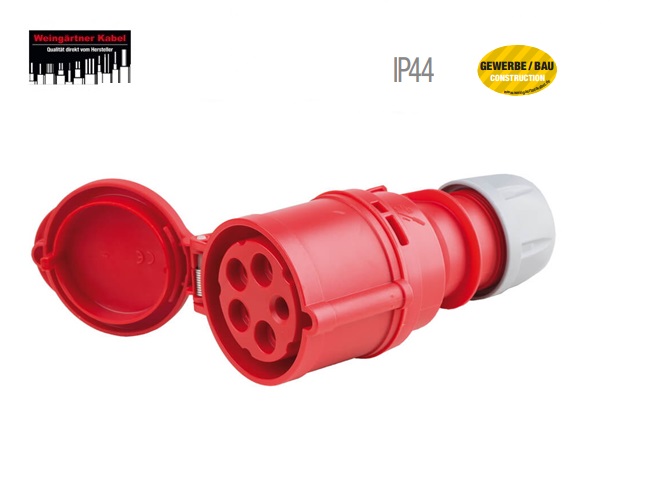 CEE-contrastekker 32 A, 5polig, 400 V, IP44