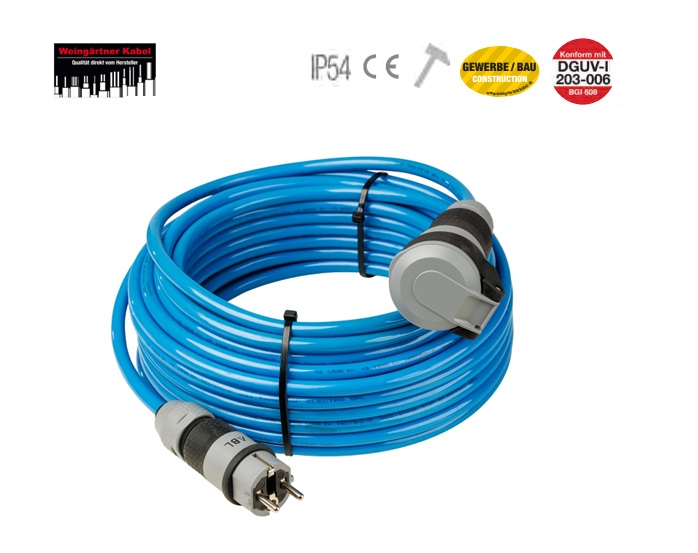 Professional Verlengsnoer H07BQ-F 3G1.5 230 V 16 A 10 m