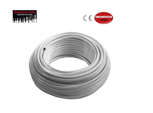 Flexibele kabel H05VV- F 3G1.5 wit 50m