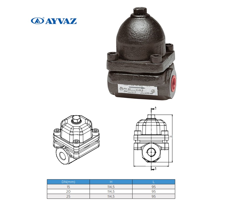 Bi metaal Condens pot met flenzen TK 1 PN40 DN20 | DKMTools - DKM Tools