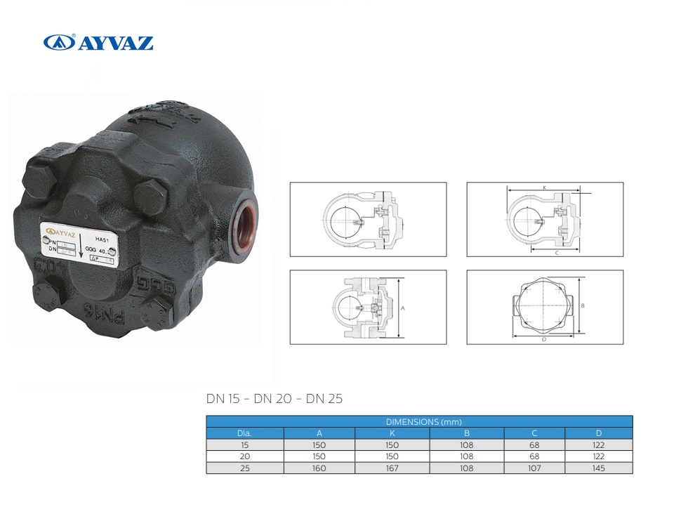 Ontluchter HA 51 PN16 1/2` DP14