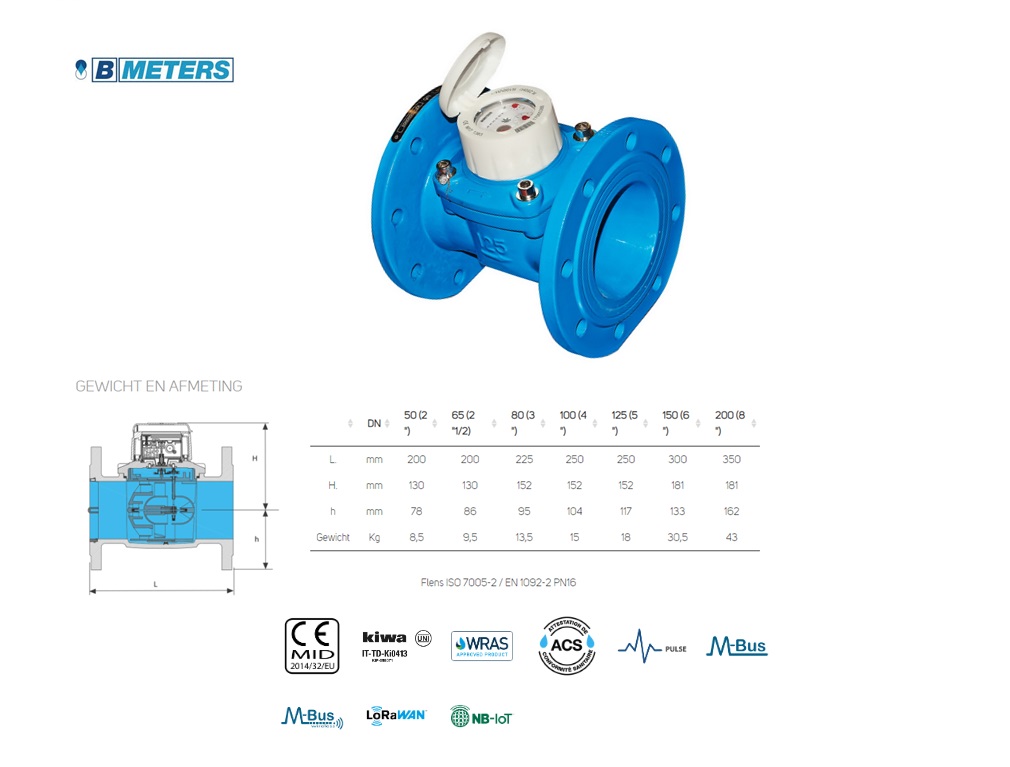 Woltmann Koud Watermeter WDE-K50 2