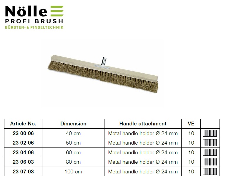 Kamerbezem naturel kokos Zadelhout met steelgat 60 cm | DKMTools - DKM Tools