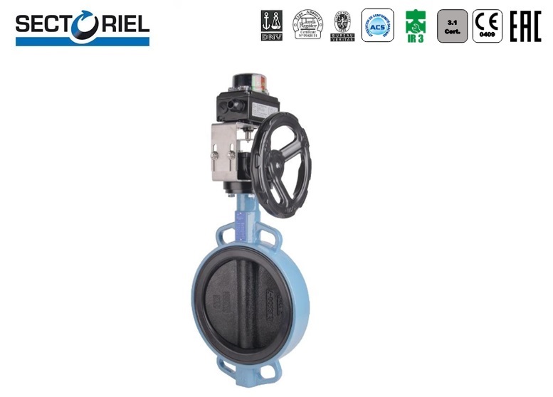 Vlinderklep 1150 DN200 Tandwielkast+SF012 GGG50/GGG50/EPDM / Mechanisch LSB IP67