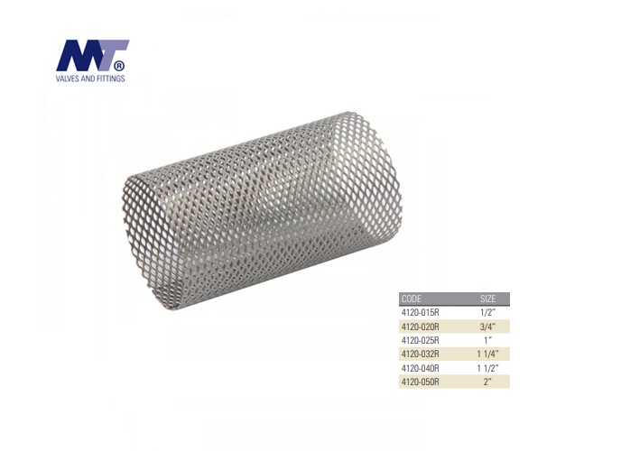 Reserveonderdeel roestvrijstalen filter voor item 412 DT 1/2